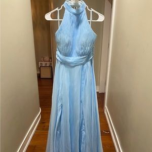 Light blue Mac Duggal long gown
